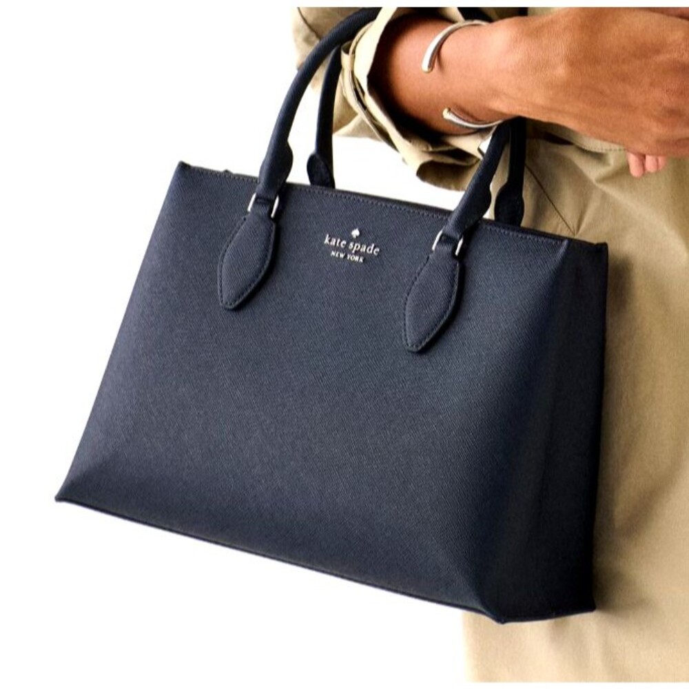 New Kate Spade Rae Medium Satchel Saffiano Blazer Blue - Picture 3 of 6